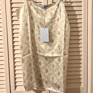 Hill House Home Tati Silk Teddy in Pastel Trellis size Large